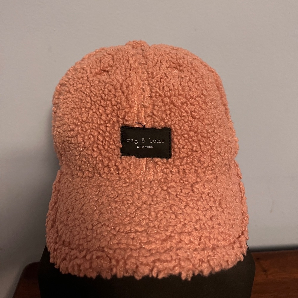 Rag & Bone Sherpa Dusty Rose Baseball Cap